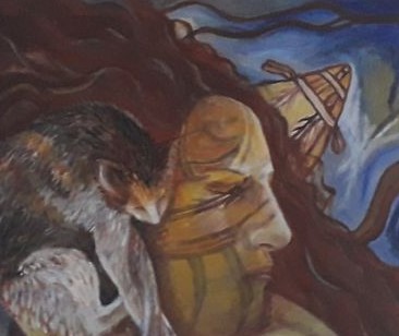 תמונת ציור חתולה וחלום